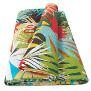 Telo Arredo Multiuso Foglie Tropicali Copridivano Casa Cotone Copriletto Coperta Picnic - 170X280 Cm