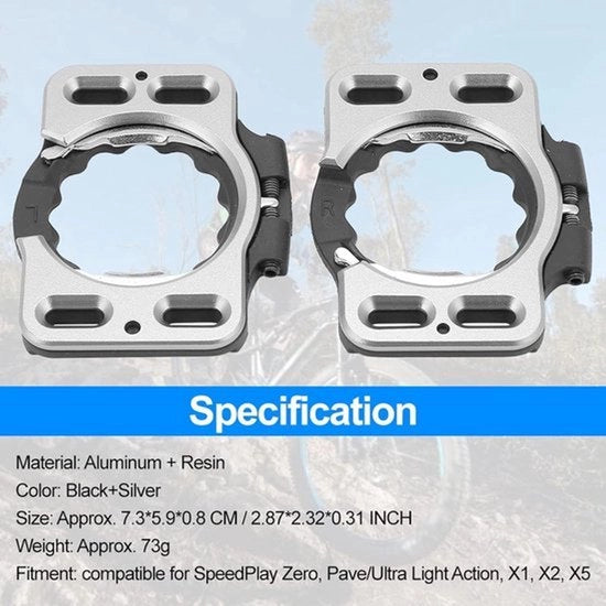 Adattatore per Tacchette - Copertura per Tacchette - Adatto per SpeedPlay - Nero - Convertitore