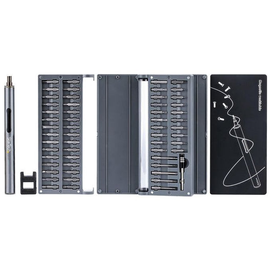 StarTech.com Set di cacciaviti elettrici di precisione 55 punte - Kit di cacciaviti a batteria portatile/mini per riparazioni di elettronica - magnetico - senza filo (CTK20PCEDRIVE)