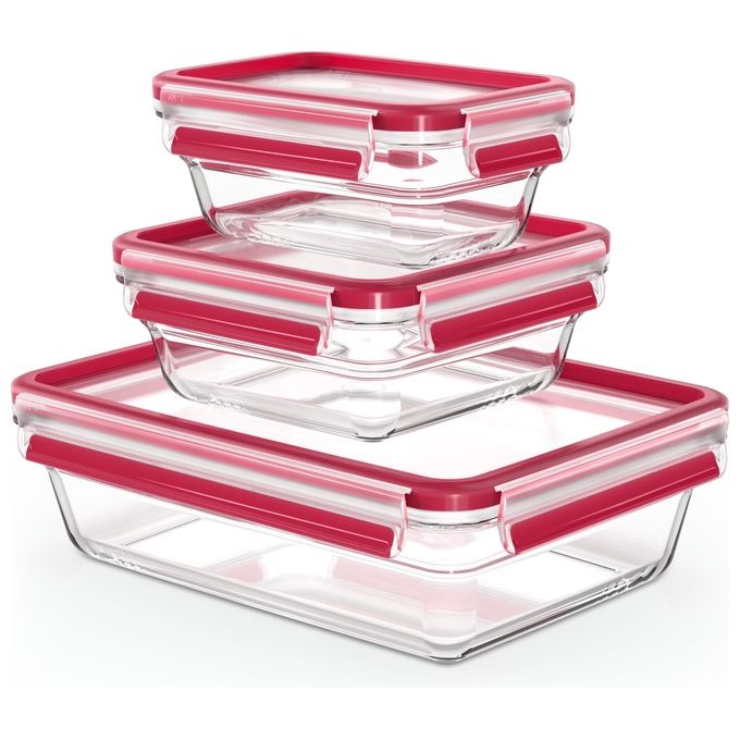 EMSA CLIP & CLOSE N10509 Rettangolare Scatola Trasparente 3 pz