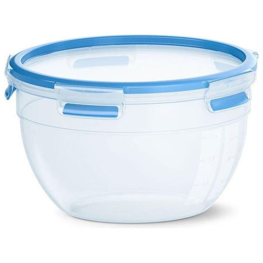 EMSA CLIP & CLOSE N10114 Rotondo Contenitore 2,6 L Blu, Trasparente 1 pz