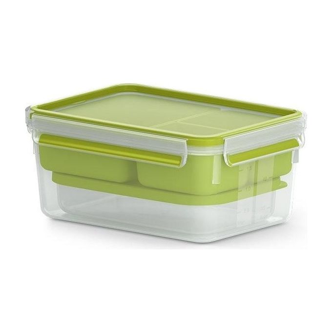 EMSA CLIP & GO XL Contenitore per il pranzo 2,3 L Verde, Trasparente 1 pz