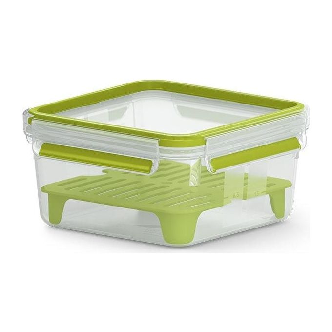 EMSA CLIP & GO XL Contenitore per il pranzo 1,3 L Verde, Trasparente 1 pz