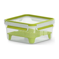 EMSA CLIP & GO XL Contenitore per il pranzo 1,3 L Verde, Trasparente 1 pz