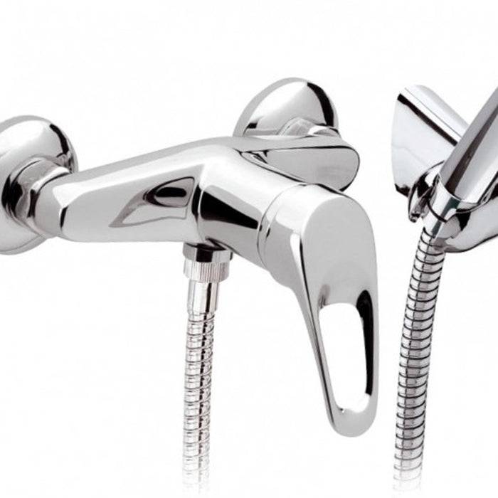 Rubinetto esterno docciacon leva frontale e doccia - serie remix