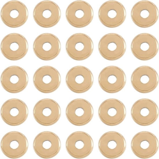 304 Acciaio Inossidabile Disco Ronde a Distanza 10mm - Set di 100 Pezzi - Disco Metallico dorato per Creare Gioielli