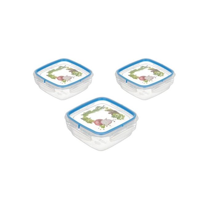 Snips Set Contenitori per Alimenti SnipSlock Trasparente e Blu