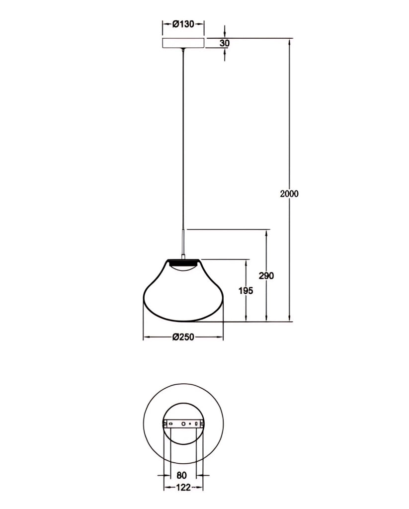 Lampada a Sospensione Deva Ø250mm Trasparente, LED 14W 1510lm CCT Dimmerabile, Struttura in Metallo e Vetro Borosilicato - Deva