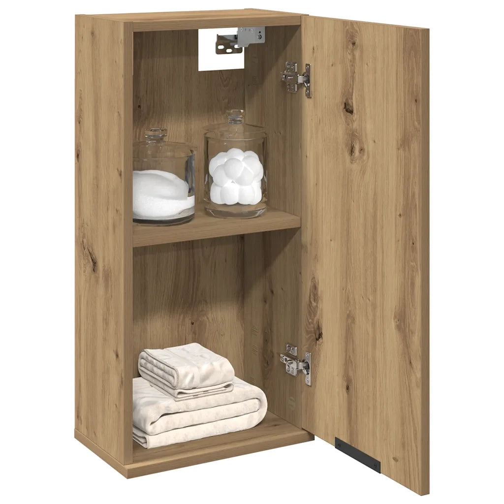 vidaXL Mobile da Bagno a Parete Rovere Artigianale 32x20x67 cm