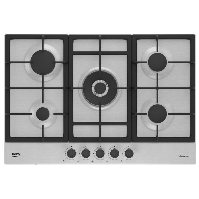 Beko HIAW75225SXE Acciaio inossidabile Da incasso 75 cm Gas 5 Fornello(i)