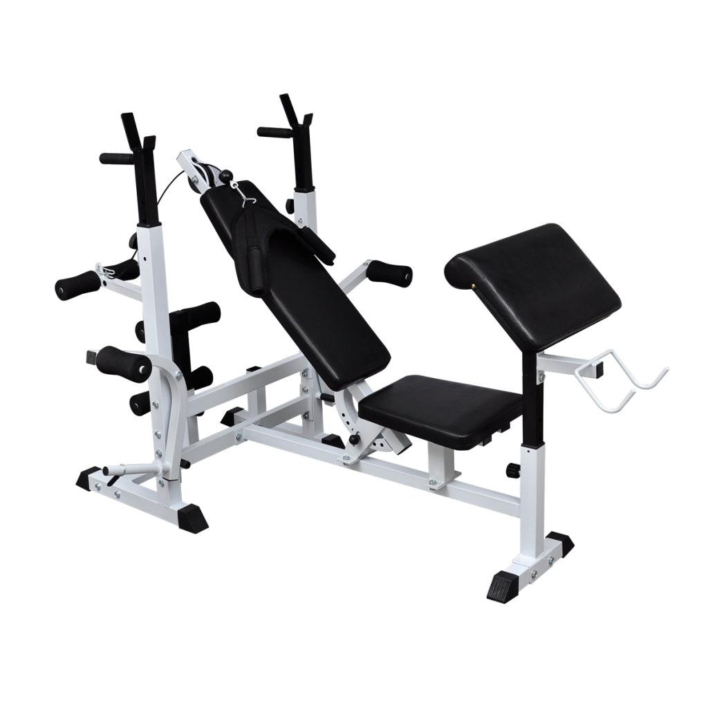 Panca universale con supporto per bilanciere per sport fitness e bodybuilding 0702057