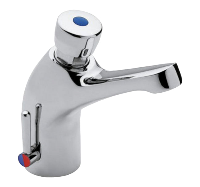 Miscelatore temporizzato a pulsante, per lavabo