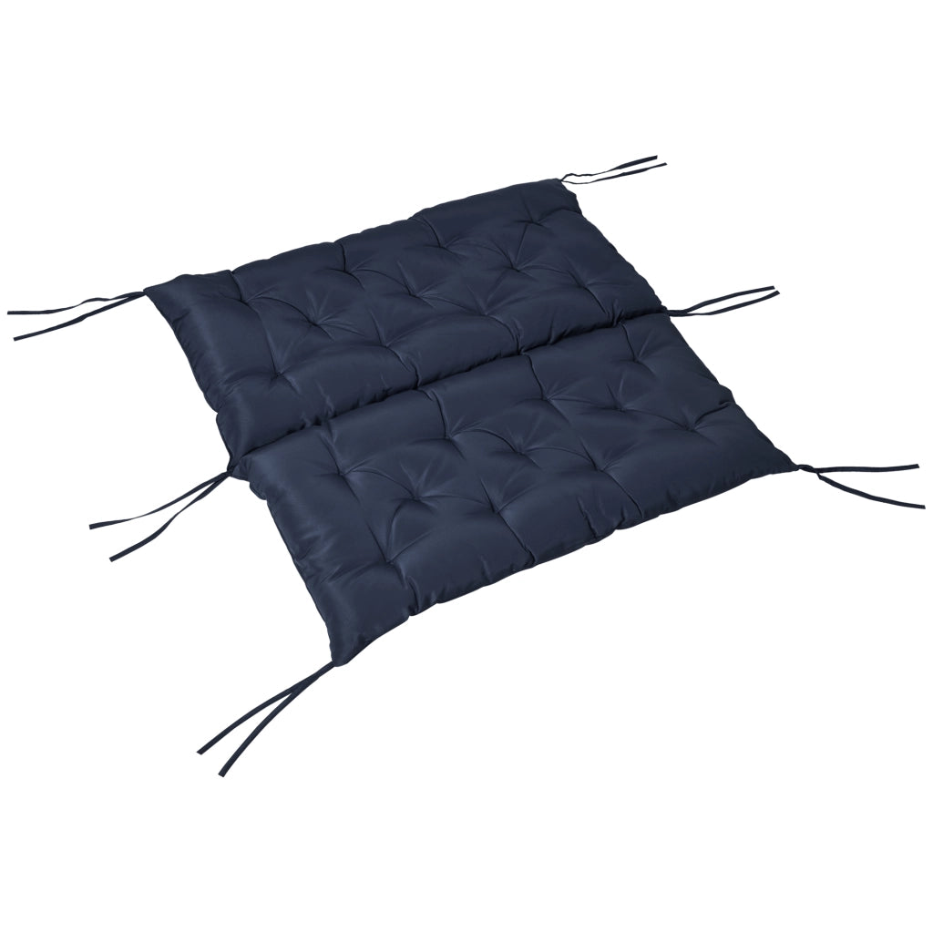 Cuscino per divano da giardino 2 posti ¨C zephmum ¨C blu scuro 100x98x8 cm