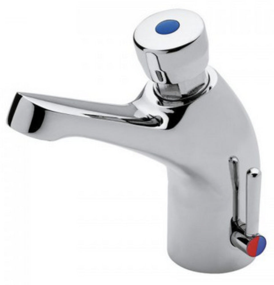 Miscelatore temporizzato a pulsante, per lavabo