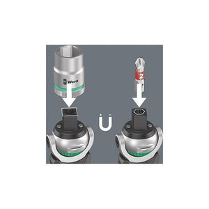 Wera 05004281001 chiave a cricchetto 18 pz Nero, Verde