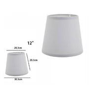 Trade Shop - Paralume Conico Cilindro Cappello Ricambio Per Lampada E Applique In Tessuto Tnt - Grigio   -12"   -