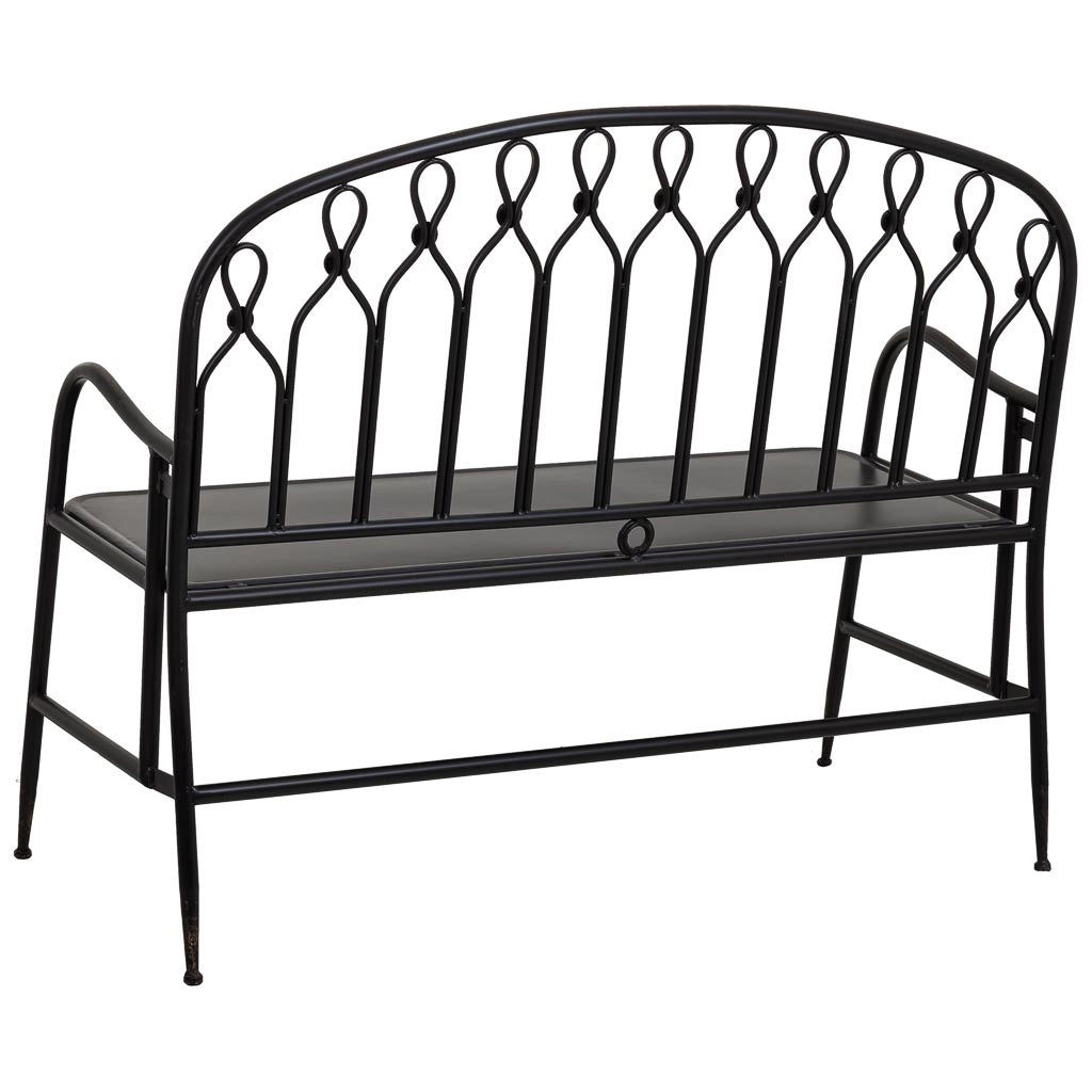 Sgabello in metallo nero 118x56x98h