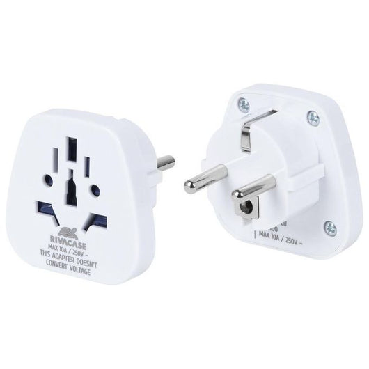 Rivacase PS4100 W00 adattatore per presa di corrente Tipo C (Europlug) Tipo G (UK) Bianco