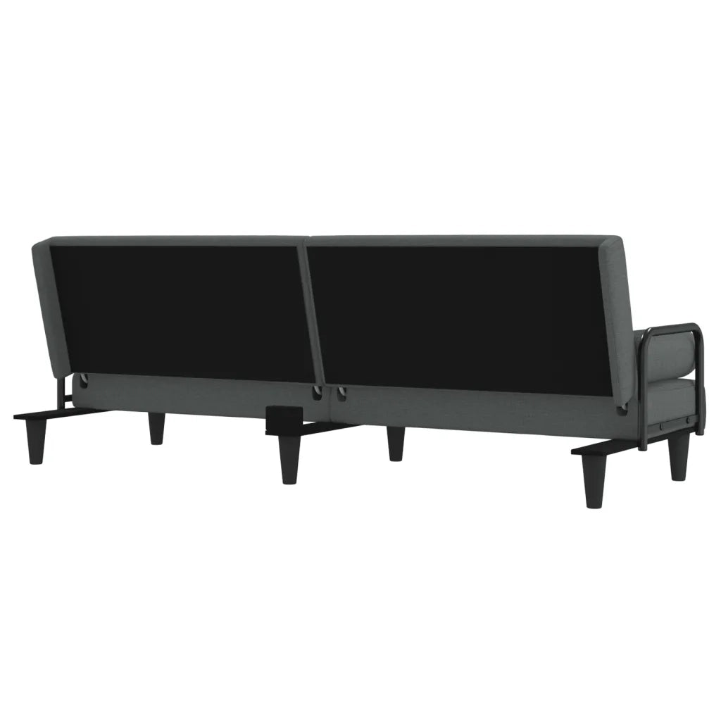 Divano letto | Sof¨¤ letto | Letto singolo con Braccioli Grigio Scuro in Tessuto