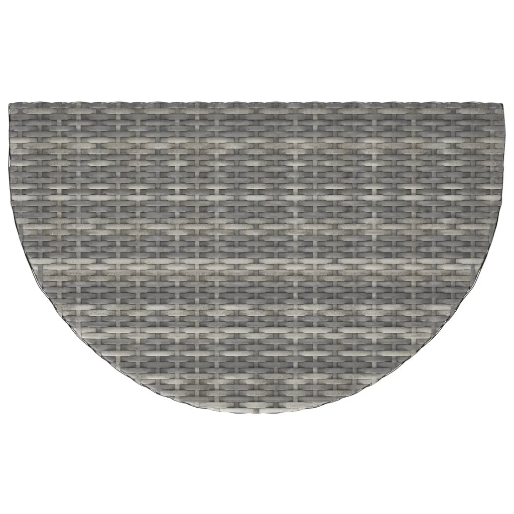 Tavolo da Giardino Grigio 80x50x75 cm in Polyrattan 316655