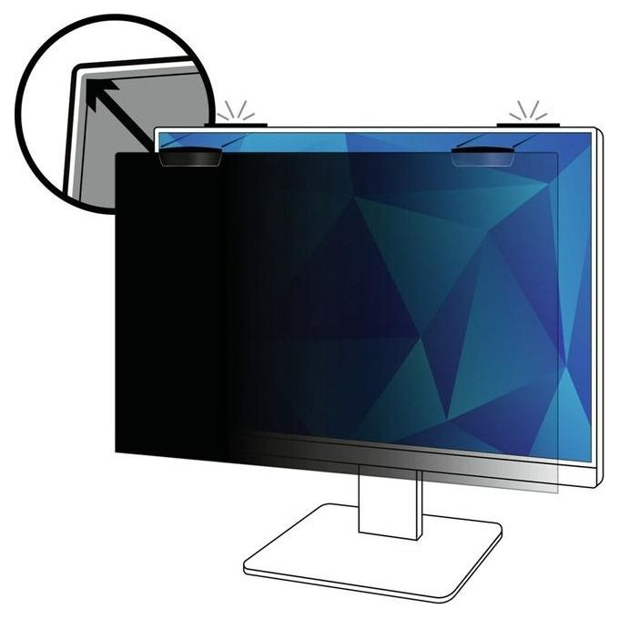 3M Filtro Privacy per 24 pol Monitor a Schermo Pieno con Attacco Magnetico COMPLY™, 16:9, PF240W9EM