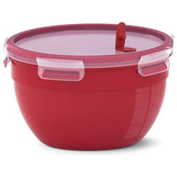 EMSA Clip & Micro Contenitore Rotondo Microonde, Rosso, 2,6 L