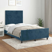 Giroletto senza Materasso Blu Scuro 120x200 cm in Velluto