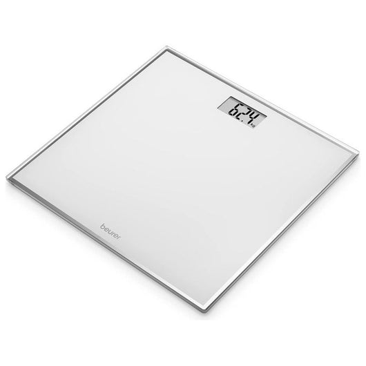 Beurer GS 120 Kompakt Bilancia in Vetro Pesapersone in Formato Compatto, Poco Ingombrante con Elegante Effetto Specchio