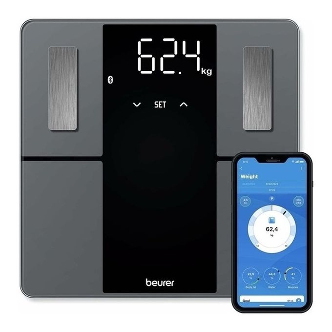 Beurer BF 500 BT Super Black Edition Bilancia Diagnostica Elegante con Funzione Bluetooth
