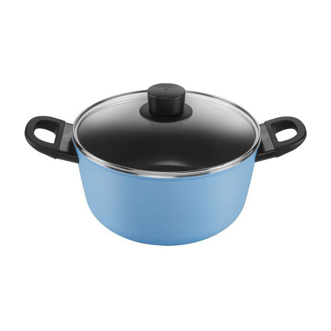 Ballarini Caprera Casseruola con Coperchio Blu 24cm