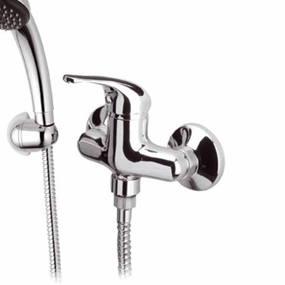 Miscelatore serie 100 per doccia con interasse 10 cm e kit doccia