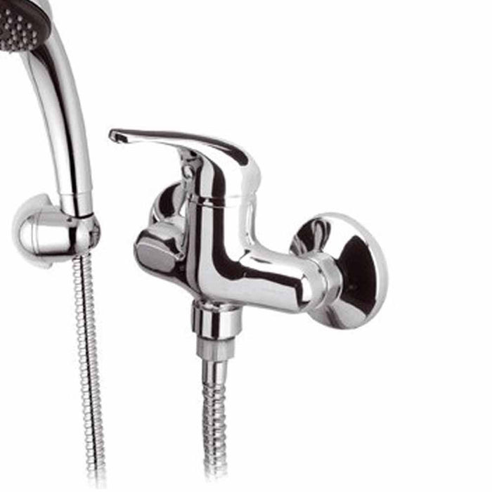 Miscelatore serie 100 per doccia con interasse 10 cm e kit doccia