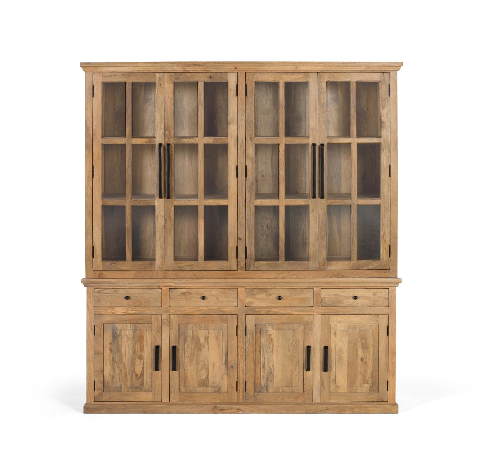 Credenza artigianale in legno massello di mango 226 cm