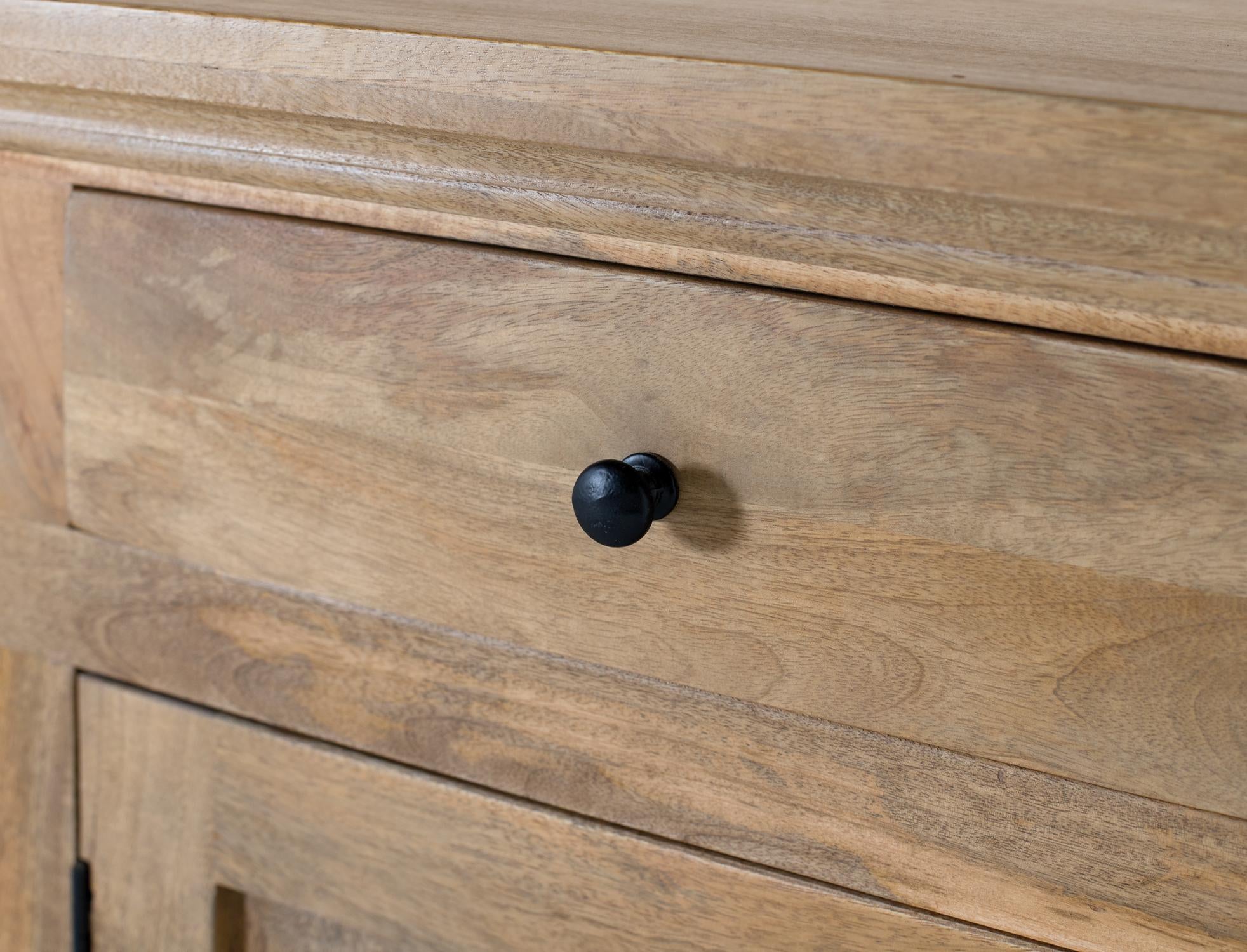 Credenza artigianale in legno massello di mango 226 cm