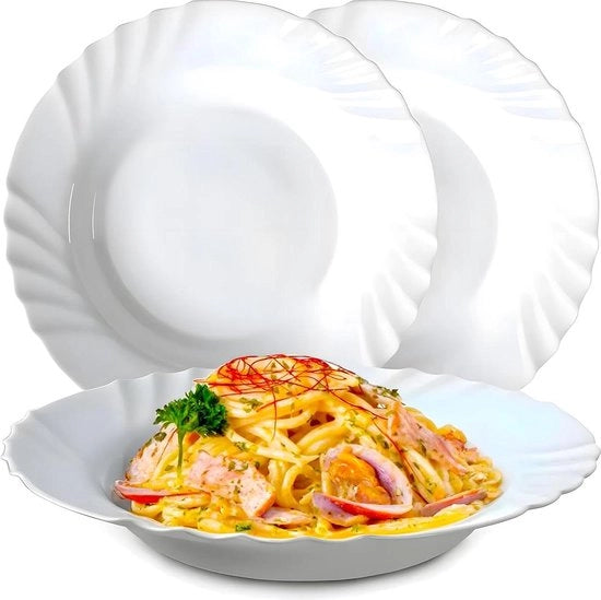 Servizio da tavola in titanio opale per 6 persone - duraturo e elegante - resistente al forno a microonde e lavastoviglie - set di piatti da pranzo speciale per 6 persone