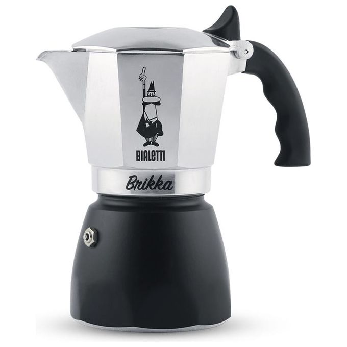 Bialetti Brikka Moka 0,1 L Nero, Stainless steel