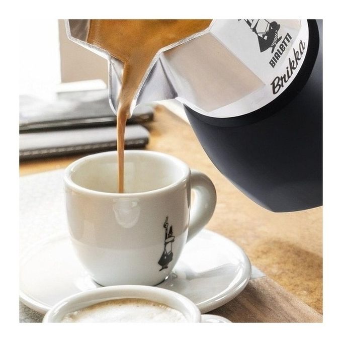 Bialetti Brikka Moka 0,1 L Nero, Stainless steel