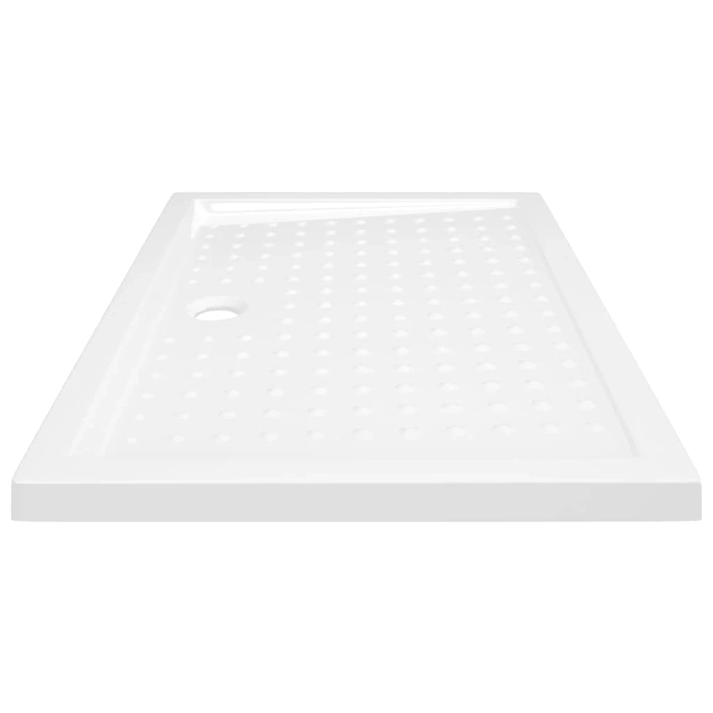 Piatto doccia con bordi rialzati base doccia bagno casa interno antiruggine resistente all'umidità 70x100x4 cm ABS bianco 02_0001943