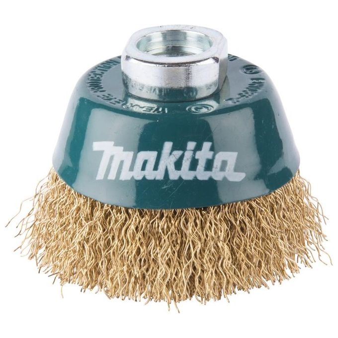 Makita D-39746 Ruota a raggi di filo di acciaio Spazzola a forma di tazza 6 cm 1 pz