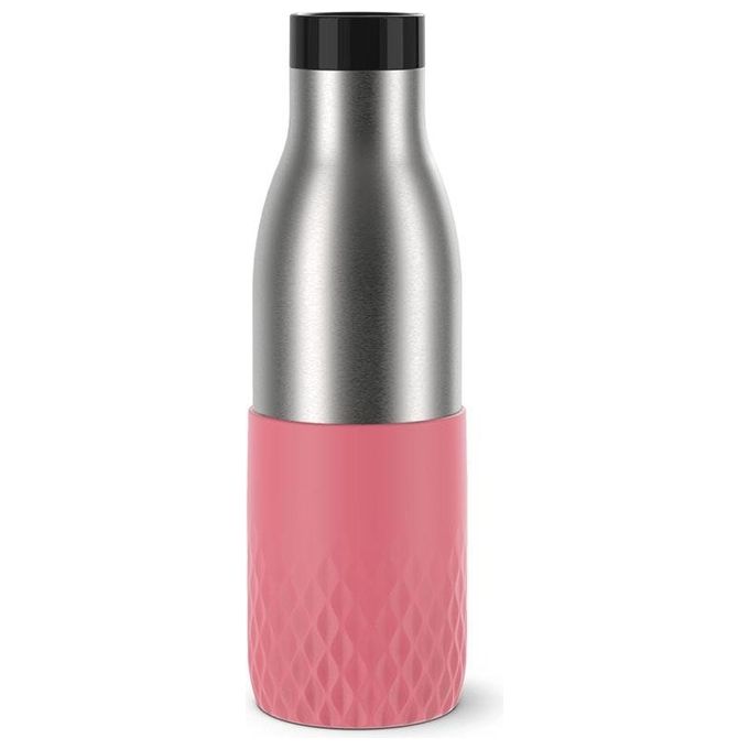 EMSA Bludrop Sleeve N3110800 borraccia Fitness, Sport 500 ml Acciaio inossidabile Corallo, Acciaio inossidabile