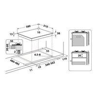 Whirlpool TGML 661 IX Acciaio inox Da incasso 58 cm Gas 4 Fornello(i)