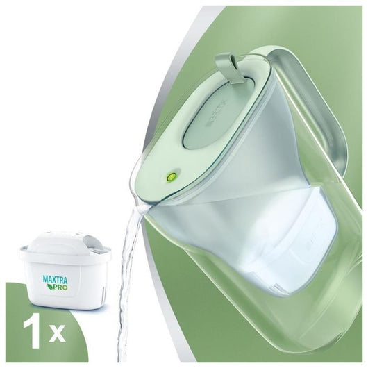 Brita 1052237 Filtraggio acqua Caraffa filtrante 2,4 L Verde, Trasparente