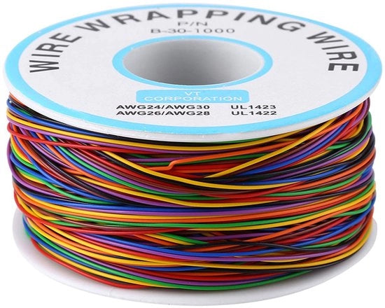 Cavo elettrico a 8 condotti in rame colorato - 250m - isolamento colorato - ideale per progetti elettronici