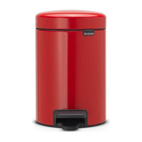 Brabantia 112140 bidone per la spazzatura 3 L Rotondo Rosso