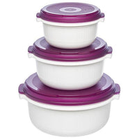 EMSA Micro Family Rotondo Set Blackberry, Bianco 3 pz