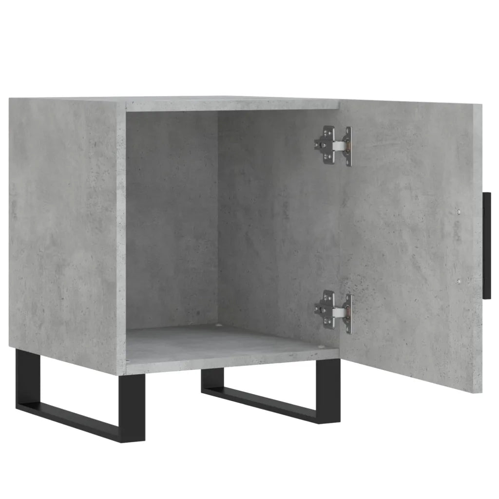 Comodini 2 pz-Set di 2 Tavolino da notte Grigio Cemento 40x40x50 cm in Legno Multistrato 100735