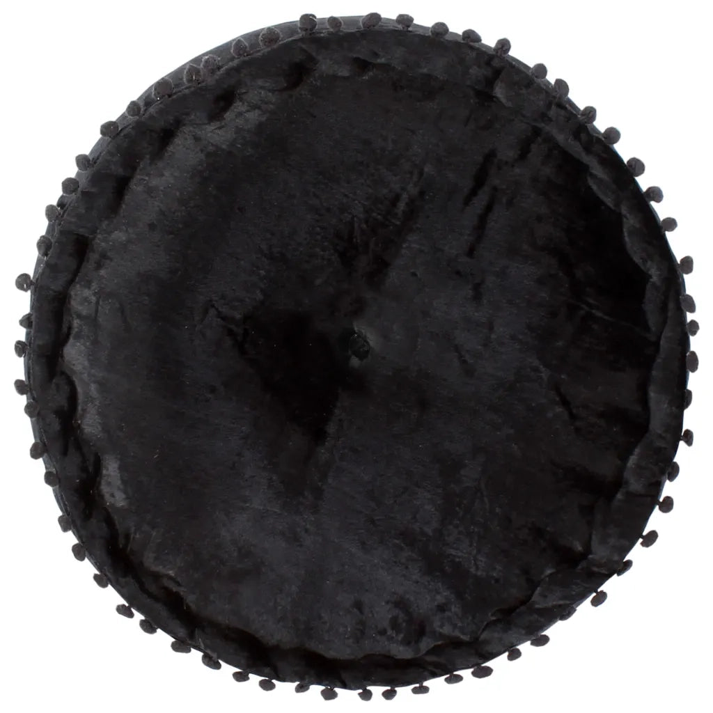 Pouf Rotondo in Velluto 40x20 cm Antracite 287565