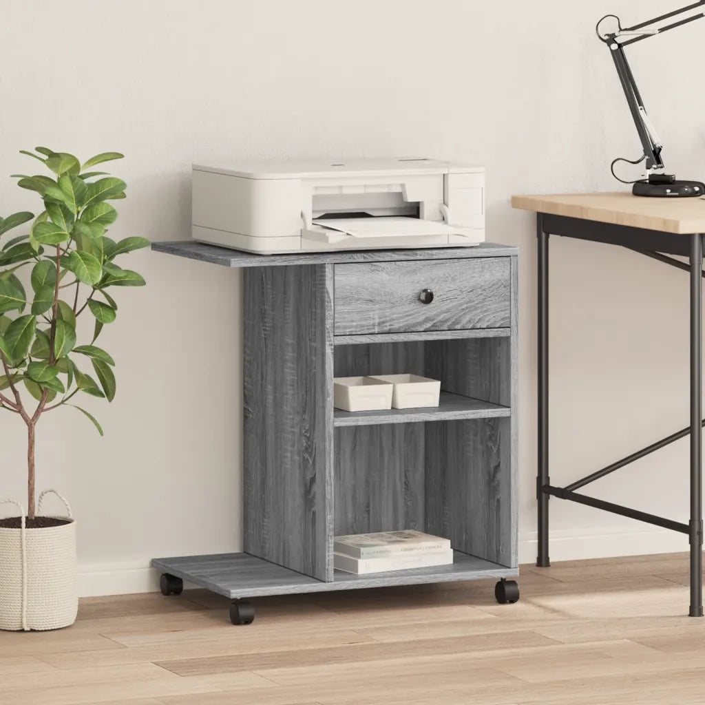 Supporto per Stampante con Ruote Grigio Sonoma 60x40x68,5 cm CFW2865406