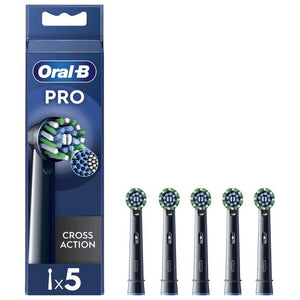 Oral-B Testine Di Ricambio Pro Cross Action Black, 5 Testine