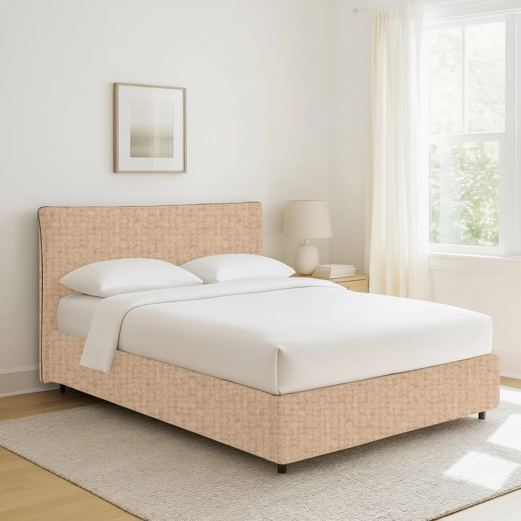 Staines, Letto Singolo Sfoderabile Made in Italy, Beige